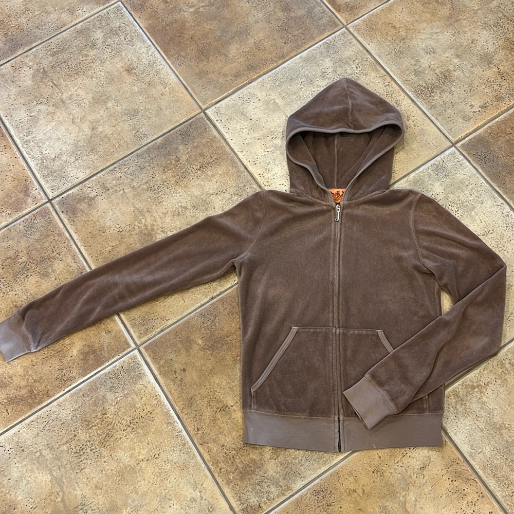 Juicy Couture Small women’s velour tan color hoodie